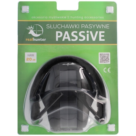 RealHunter Passive Ear Protectors Black (258-014)