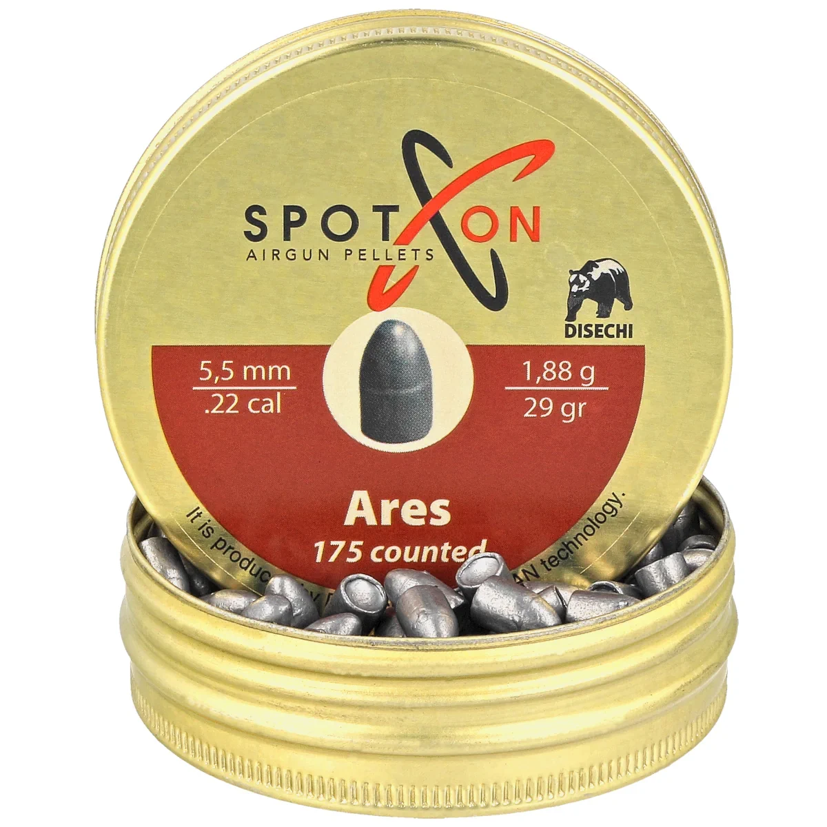 Spoton Ares .22 / 5.5 mm 29 gr Air Gun Pellets, 175 pcs