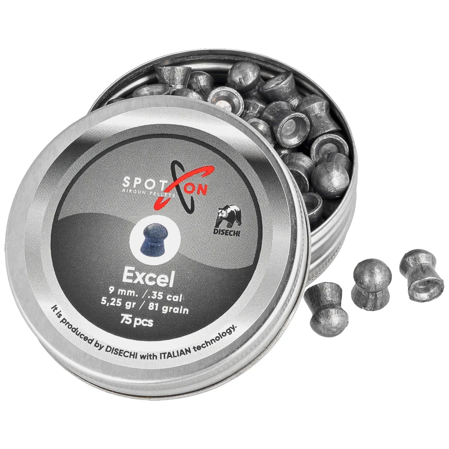 Spoton Excel .35/9mm AirGun Pellets, 75 psc 5.25g/81.0gr