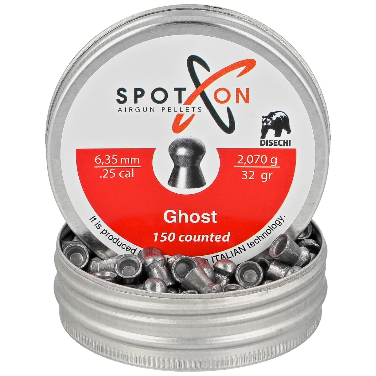 Spoton Ghost .25/6.35mm AirGuns Pellets, 150 psc 2.07g/32.0gr