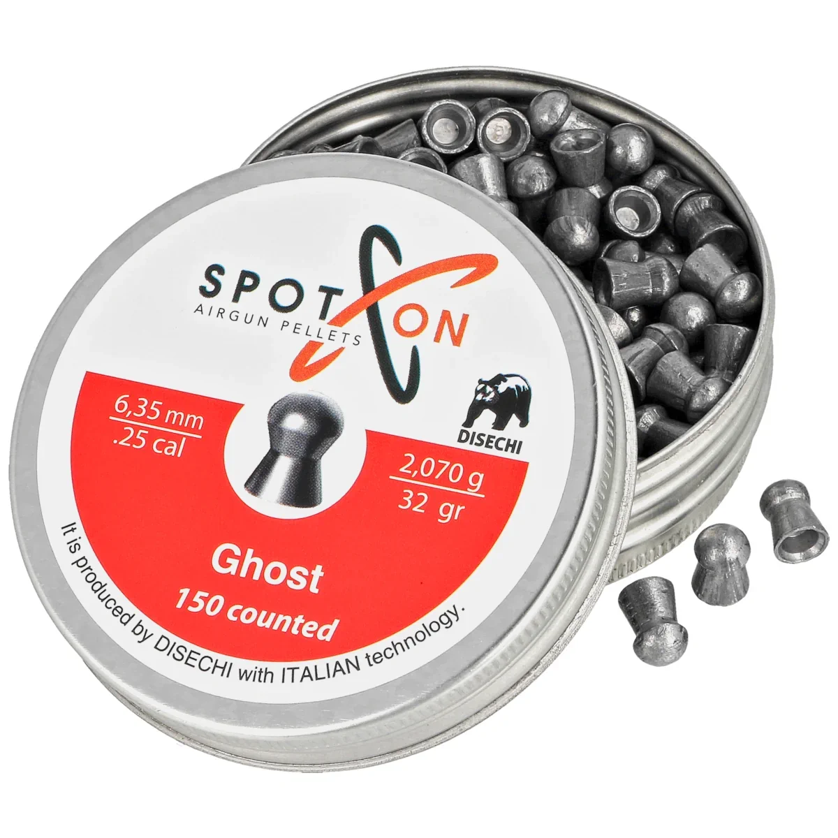 Spoton Ghost .25/6.35mm AirGuns Pellets, 150 psc 2.07g/32.0gr