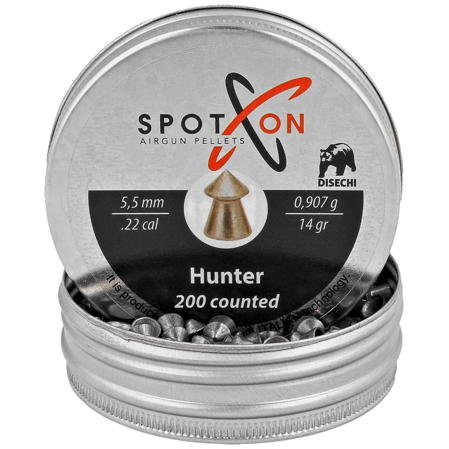 Spoton Hunter .22/5.5mm AirGun Pellets, 200 psc 0,907g/14,0gr