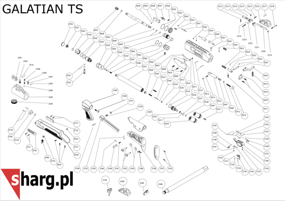 Spring breaker 17J PCP Hatsan Galatian air rifle (2915ST)