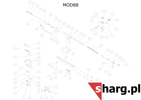 Spring follower pin for Hatsan MOD 55S-105X Torpedo (500)