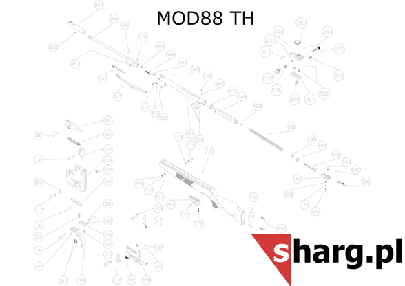 Spring follower pin for Hatsan MOD 55S-105X Torpedo (500)