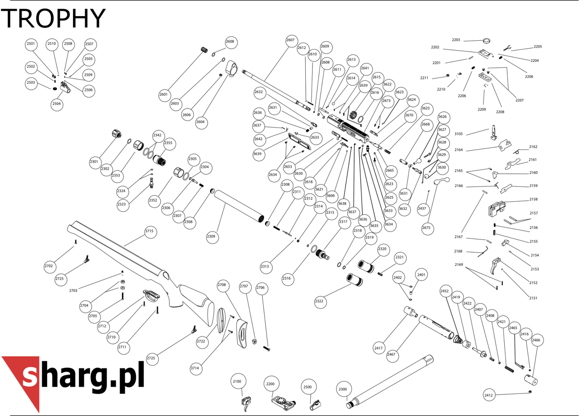 Trigger fixing pin for Hatsan AT44, BT65, (2157)