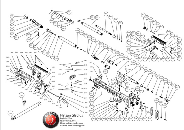 Sworzeń zwalniania do wiatrówki Hatsan AT44 (2618)