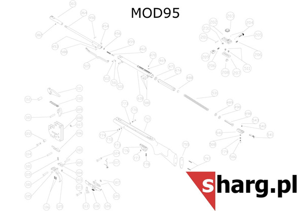 Barrel Lock Spring for Hatsan MOD 33-135, Striker (459)