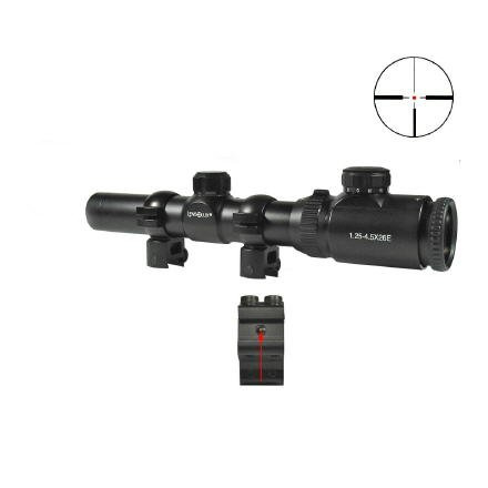 Lensolux Rifle Scope 1.25-4.5x26E, reticle 4 Red Dot illuminated (19304)