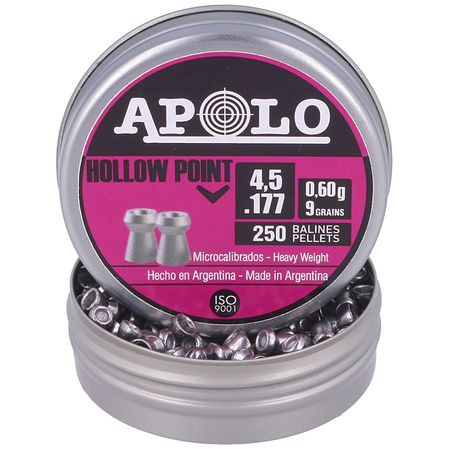 Apolo Hollow Point AirGun Pellets .177 / 4.52 mm, 250 pcs 0.60g/9.0gr (19201-2)