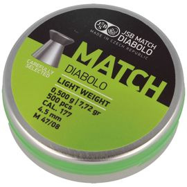 JSB Green Match Diabolo Light Weight Airgun Pellets 4.5mm, 0.475g (000005-500)