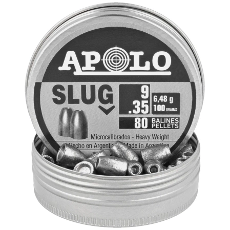 Apolo Slug 100 AirGun Pellets .35/9 mm, 80 pcs 6.48g/100.0gr (19308)