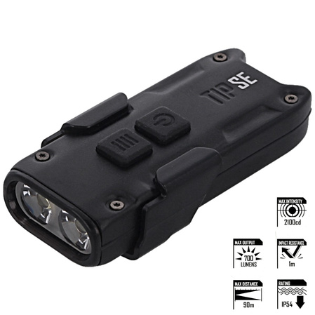 Latarka NiteCore TIP SE Hi-Tech Black 700 lm, Li-ion Battery/500mAh