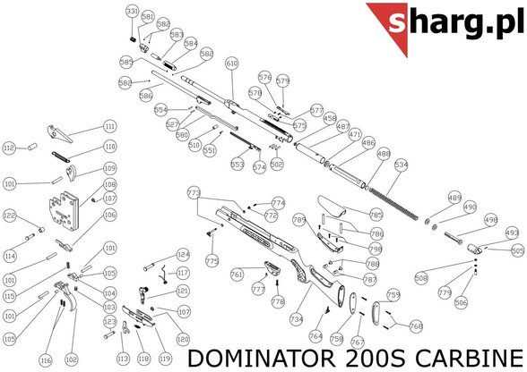 Fuse lever Hatsan MOD 33 - Torpedo 155, Dominator 200, Proxima (121)