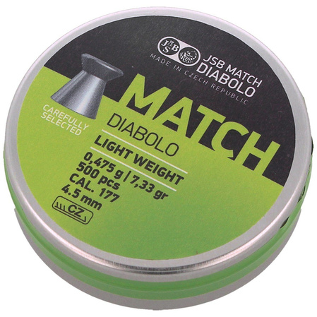 Śrut JSB Green Match Light Weight 4.52mm 0.475g (000010-500)