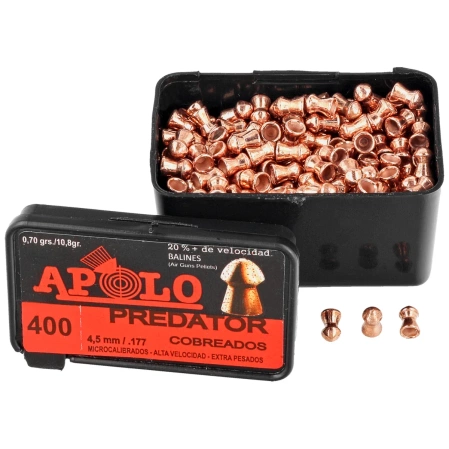 Apolo Predator Copper AirGun Pellets .177/4.5 mm, 400 pcs 0.70g/10.0gr (19950)