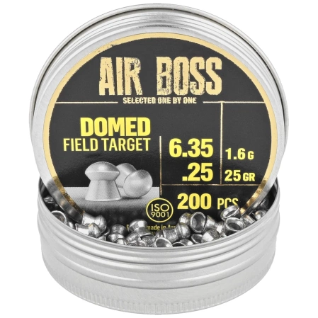 Apolo Air Boss Domed Field Target AirGun Pellets .25/6.35 mm, 200 pcs 1.60g/25.0gr (30206)