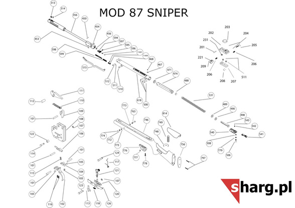 Fuse lever Hatsan MOD 33 - Torpedo 155, Dominator 200, Proxima (121)