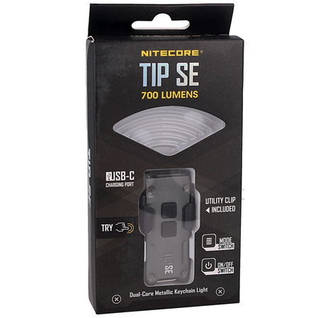 Nitecore TIP SE Metallic Gray 700 lm flashlight, Li-ion Battery/500mAh