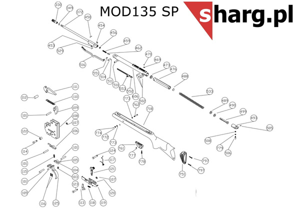 Barrel Lock Spring for Hatsan MOD 33-135, Striker (459)