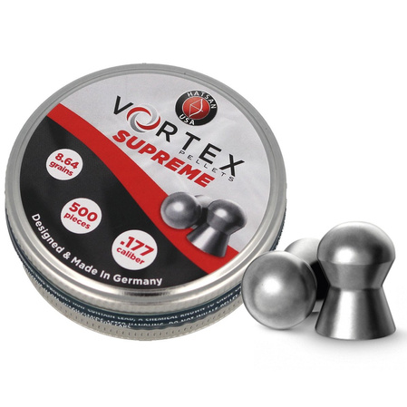 HatsanUSA Vortex Supreme .177/4.51mm AirGun Pellets, 500 psc 0.56g/8.64gr (92104510005HT)