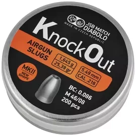 JSB KnockOut Slugs MK II .216 / 5.49 mm, 1.645 g, 200 pcs (546222-200)
