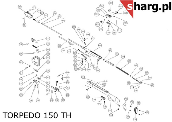 Stock spacers 130mm for MOD85, MOD125, Torpedo 150 (753)