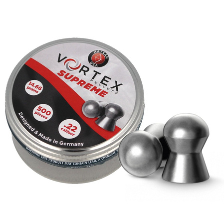 HatsanUSA Vortex Supreme .22/5.53mm Airgun Pellets, 0.95g/14.66gr (92105530005HT)