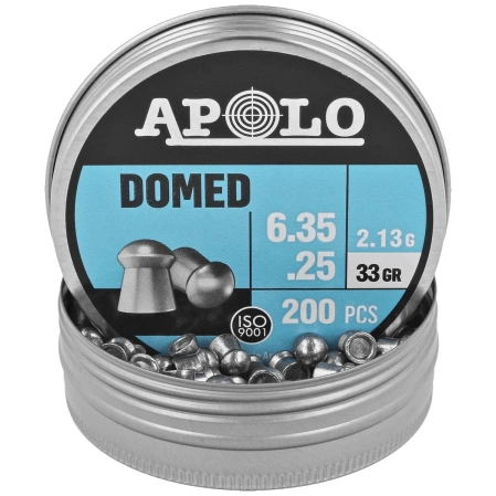 Apolo Domed AirGun Pellets .25/6.35 mm, 200 pcs 2.13g/33.0gr (19912)