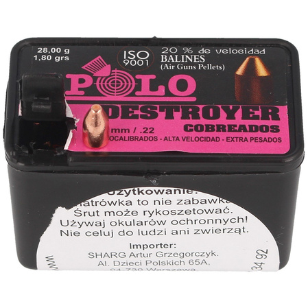 Apolo Destroyer Copper AirGun Pellets .22/5.5 mm, 150 pcs 1.80g/28.0gr (19970)