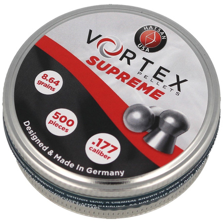 HatsanUSA Vortex Supreme .177/4.51mm AirGun Pellets, 500 psc 0.56g/8.64gr (92104510005HT)