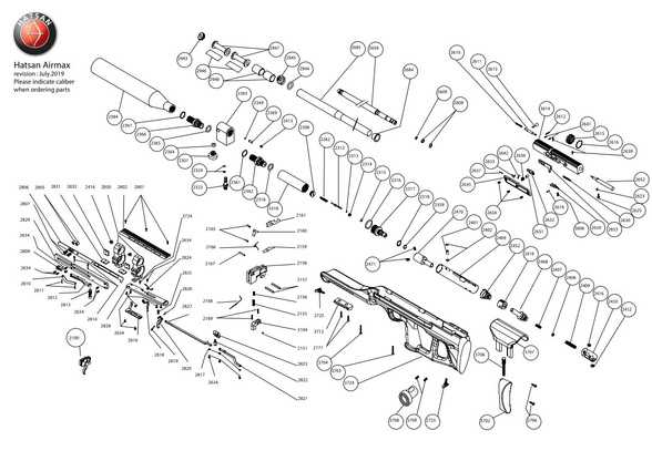 Sworzeń zwalniania do wiatrówki Hatsan AT44 (2618)