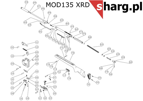 Barrel Lock Spring for Hatsan MOD 33-135, Striker (459)