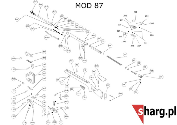 Sworzeń bezpiecznika do Hatsan MOD 33-35S, MOD 55S-135 (123)