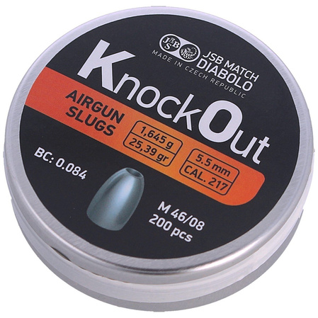 JSB KnockOut Slugs .217 / 5.5 mm, 1.645 g, 200 pcs (546123-200)