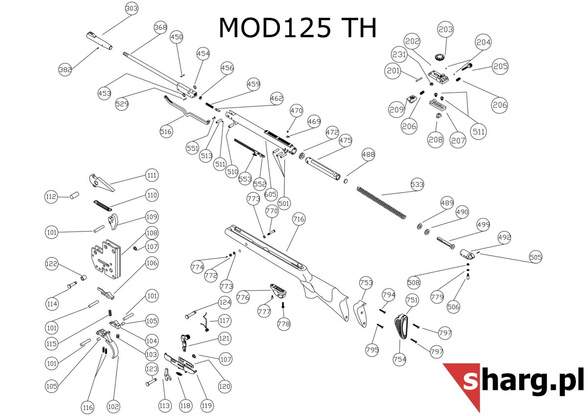 Barrel Lock Spring for Hatsan MOD 33-135, Striker (459)