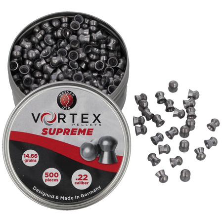 HatsanUSA Vortex Supreme .22/5.53mm Airgun Pellets, 0.95g/14.66gr (92105530005HT)