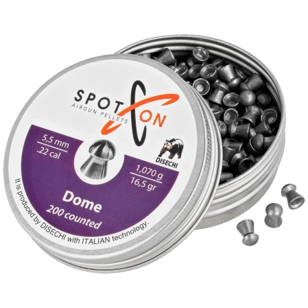 Spoton Dome .22/5.5mm AirGun Pellets, 200 psc 1.07g/16.5gr