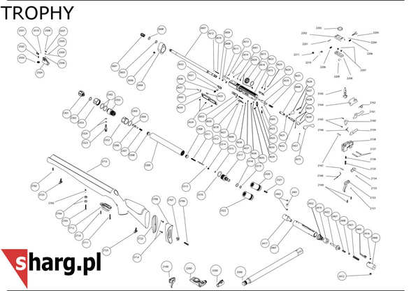 Trigger fixing pin for Hatsan AT44, BT65, (2157)