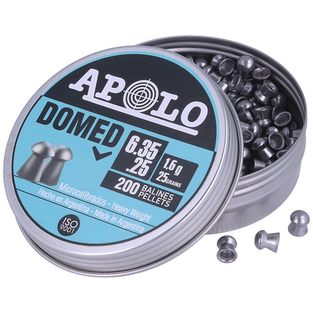 Apolo Domed AirGun Pellets .25/6.35 mm, 200 pcs 1.60g/25.0gr (13501)