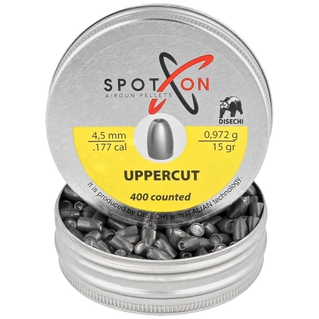 Spoton Upper Cut Slug 15 .177/4.5mm AirGun Pellets, 400 psc 0.972g/15.0gr