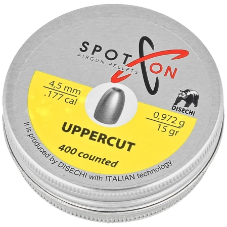 Spoton Upper Cut Slug 15 .177/4.5mm AirGun Pellets, 400 psc 0.972g/15.0gr