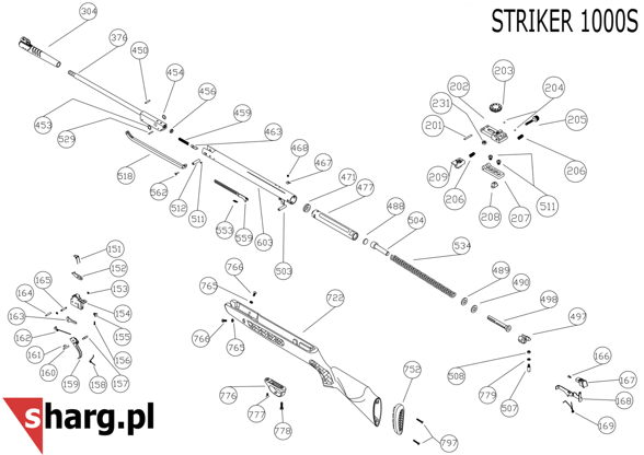 Prowadnica dźwigni do wiatrówki Hatsan Striker (559)