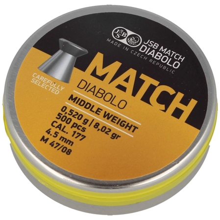 Śrut JSB Yellow Match Middle Weight 4.52mm 500szt (000020-500)