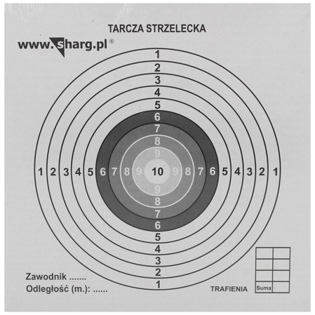 Tarcze strzeleckie Sharg 140x140mm 100szt (100-01)